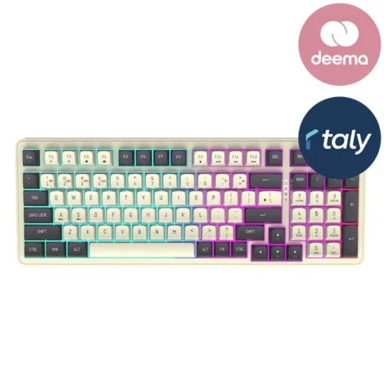 Darkflash df98 rgb wireless (3-modes bt/2.4ghz/usb-c) gasket rgb (linear yellow switch) mechanical gaming keyboard - twilight